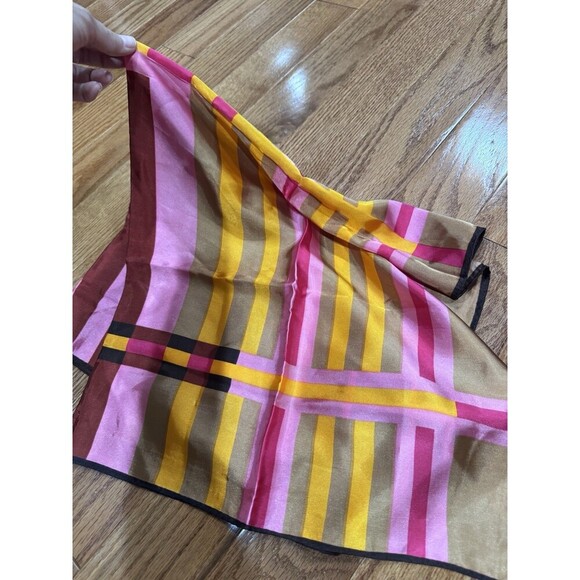 Vintage Exclusive Design Abstract Geometric Art Scarf 31”X31”‎ Acetate Retro - Picture 5 of 6